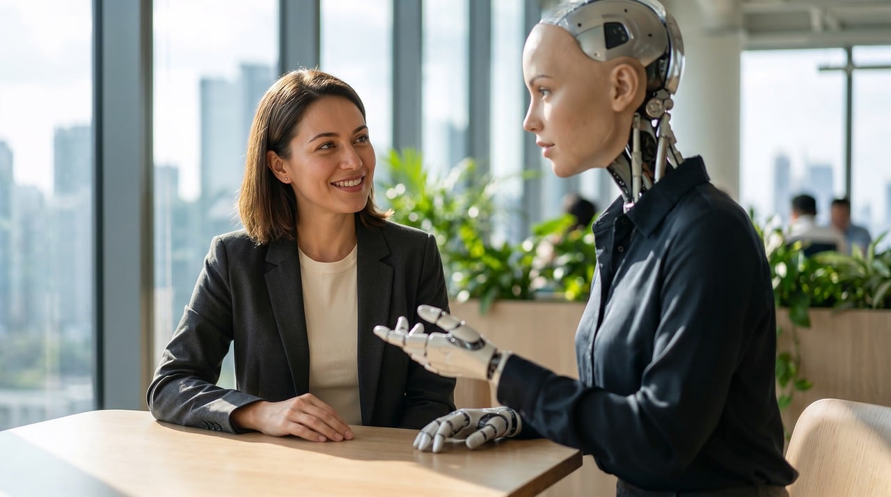 会議データから知識を抽出するAIのイメージ