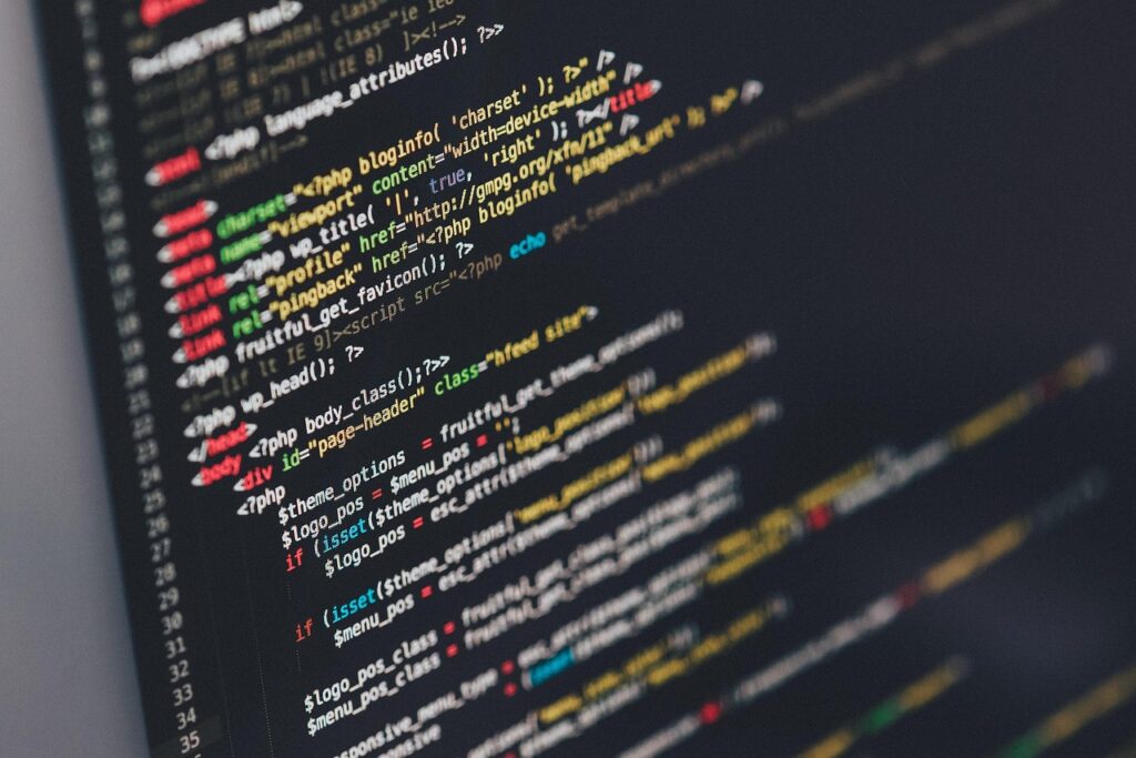 開発環境の画面に表示されたプログラムコード