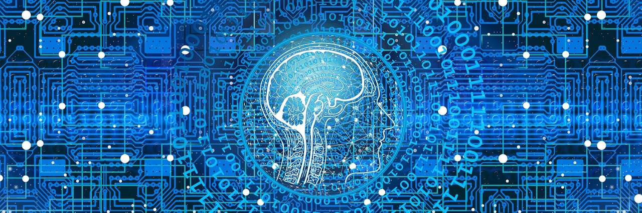 サイバーセキュリティと人工情報ネットワークを表現したイメージ