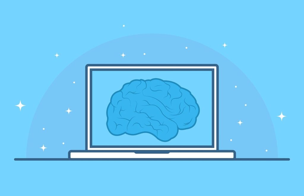AIシステムの監視と安全管理をイメージしたサーバー室