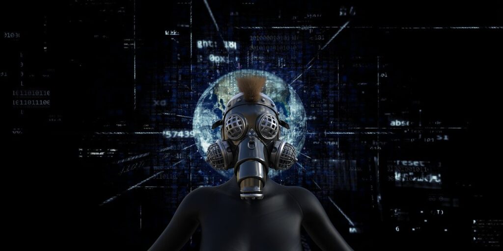 サイバーセキュリティとデジタルシールドのイメージ