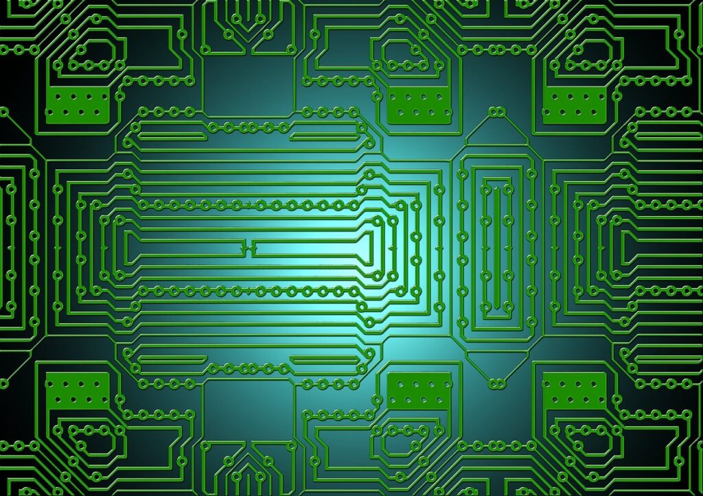 最先端のデータセンターに並ぶサーバーラック