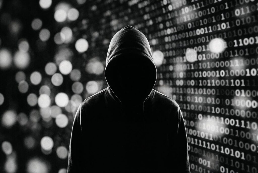 デジタル通信ネットワークとセキュリティ保護のイメージ